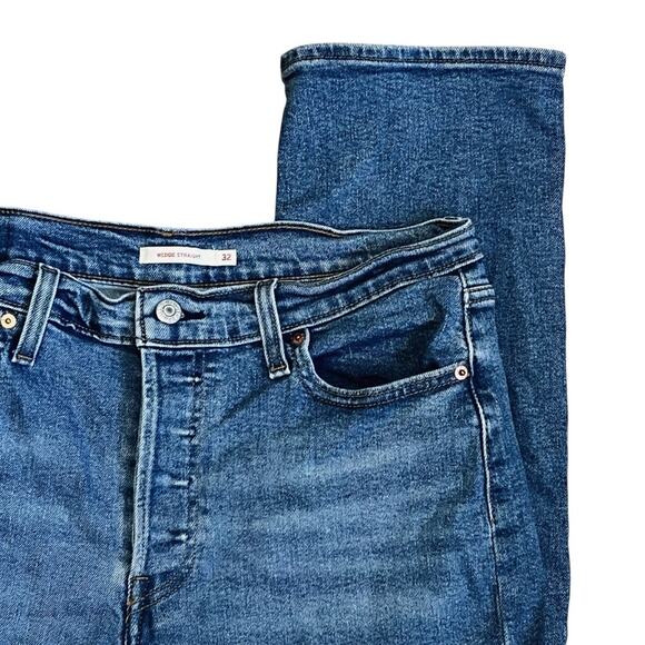 Levi’s Women’s Sz 32 High Rise Wedgie Jeans Straight Leg Medium Wash Denim - Picture 6 of 14